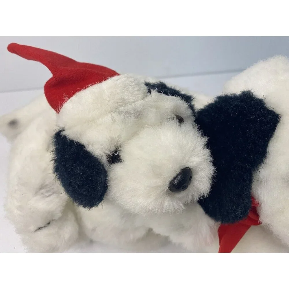 Dalmatian W Baby Fiesta 11” Plush Stuffed Animal Dog Santa Hat Christmas Holiday